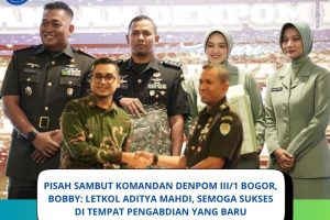 Wakil Wali Kota Sukabumi Hadiri Pisah Sambut Komandan Denpom III/1 Bogor