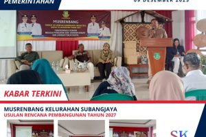 Musrenbang Kelurahan Subangjaya Digelar, Penanganan Stunting Dan Pengelolaan Sampah Masuk Usulan Prioritas