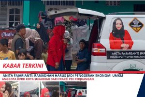 Dorong Ekonomi Kerakyatan, Anggota DPRD Kota Sukabumi Borong Bazar Takjil Pelaku UMKM
