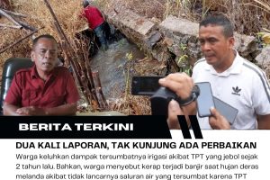 TPT Jebol 2 Tahun di Dayeuhluhur Sukabumi Belum Diperbaiki, Warga Keluhkan Banjir dan Irigasi Terganggu