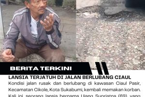 Miris! Jalan Rusak Ciaul Pasir Tak Diperbaiki, Lansia Terluka Akibat Kecelakaan