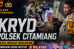 Polsek Citamiang Gelar Patroli KRYD Besar-besaran, Sasar Geng Motor dan Kejahatan Jalanan